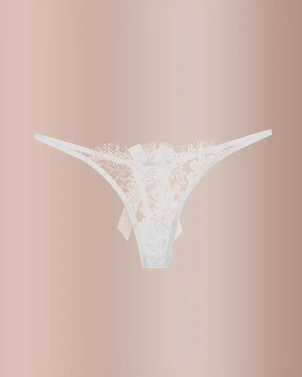 Curvvvy® BlossomLace – Eyelash Lace Strappy Floral Bow Thong curvvvy