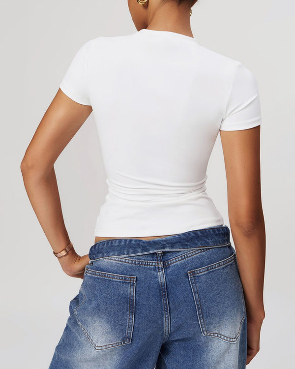 Curvvvy™ Quick-Dry Yoga Running Short Sleeve Top