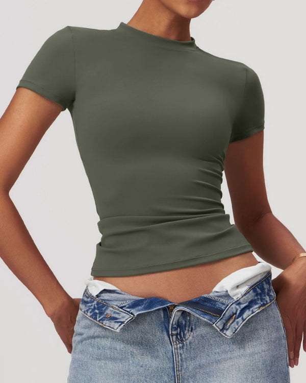 Curvvvy™ Quick-Dry Yoga Running Short Sleeve Top