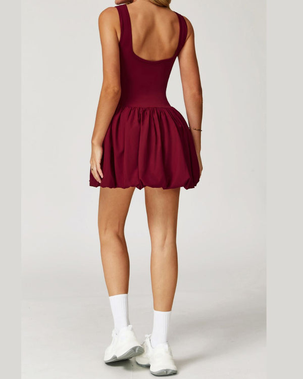 Curvvvy™ Athletic Tennis Dress with Built-In Bodysuit
