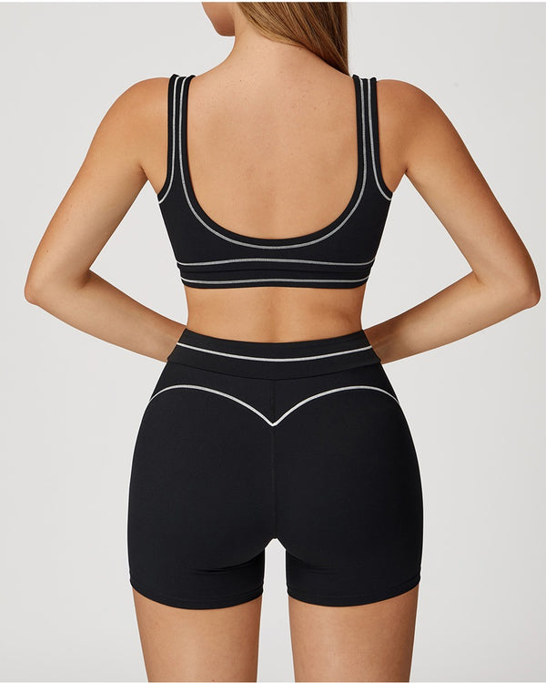 Curvvvy™ High-Waisted Contrast Trim Yoga Shorts