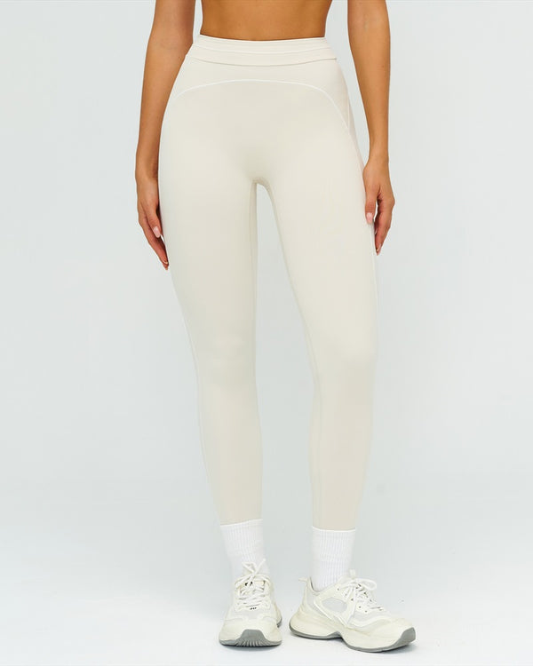 Curvvvy™ High-Waisted Contrast Trim Yoga Leggings