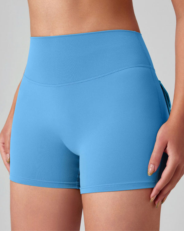 Curvvvy™ Cargo Pocket Scrunch High-Waisted Yoga Shorts