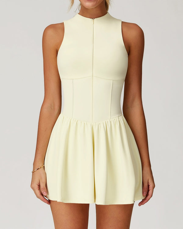 Curvvvy™ Cloud Stand Collar A-Line Tennis Dress