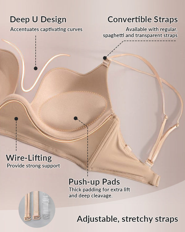 Curvvvy® Low Cut U-Shaped Backless Bra
