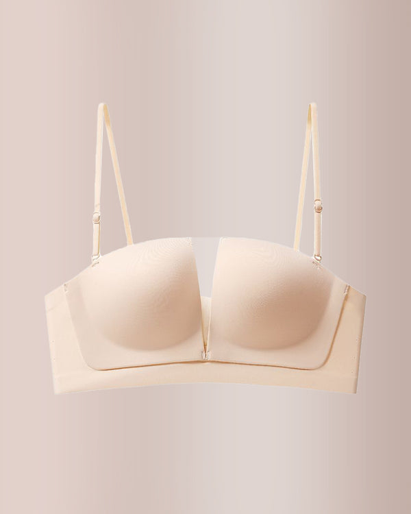 Curvvvy™ Invisible Seamless Strapless Bandeau Bra - Wire-Free Push-Up
