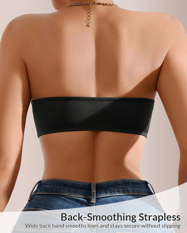 Curvvvy® Seamless Front-Closure Strapless Bandeau Bra