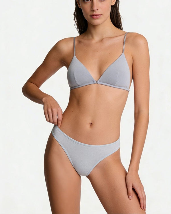 Curvvvy® French Triangle Bra in Ultralight Microfiber with Ultra-Thin Straps and Front Closure