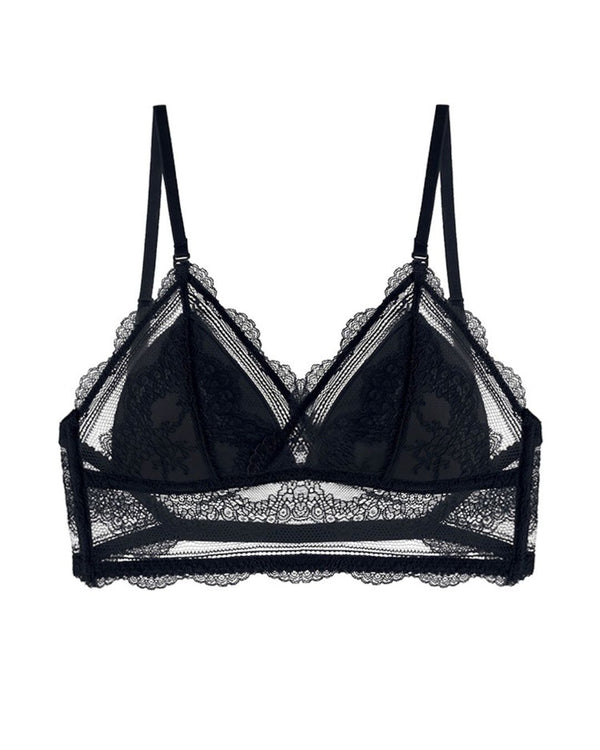 Curvvvy® French Sexy Lace Wire-Free Thin Invisible U-Shaped Backless Triangle Bras