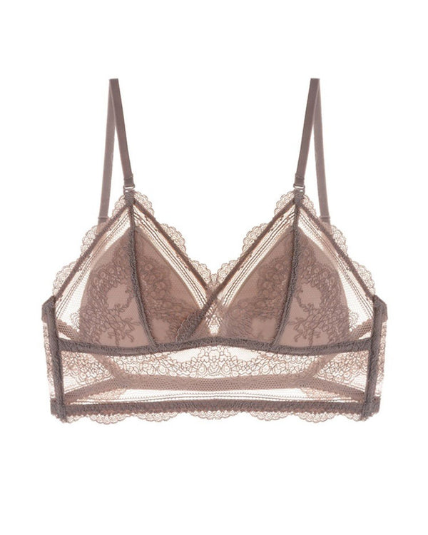 Curvvvy® French Sexy Lace Wire-Free Thin Invisible U-Shaped Backless Triangle Bras