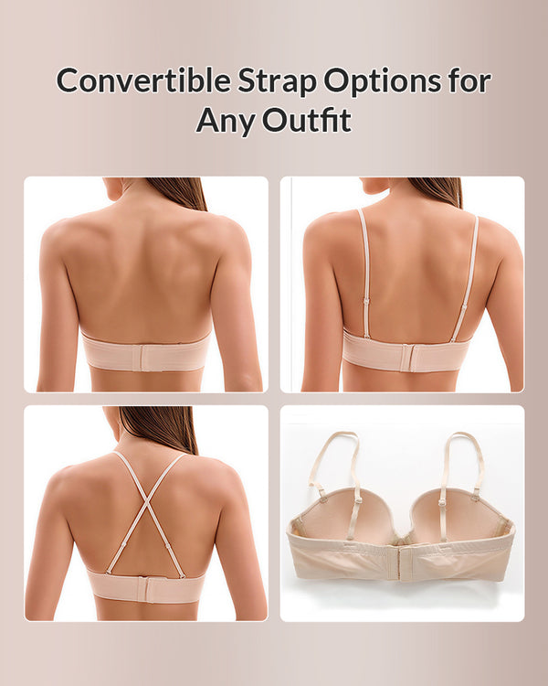 Curvvvy® Push-Up & Anti-Slip Seamless Strapless Bra