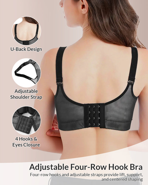 Curvvvy® Full Coverage Floral Lace Push-Up Shaping Bra