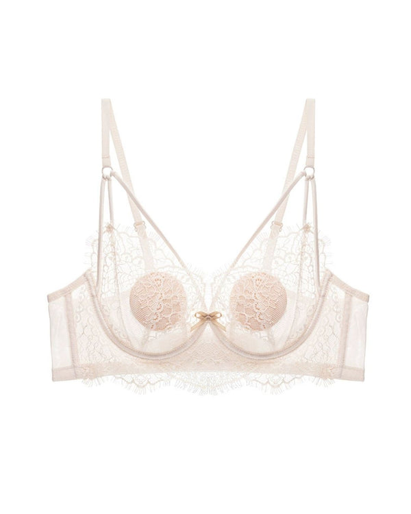 Curvvvy™ French Eyelash Lace Wireless Push-Up Bra