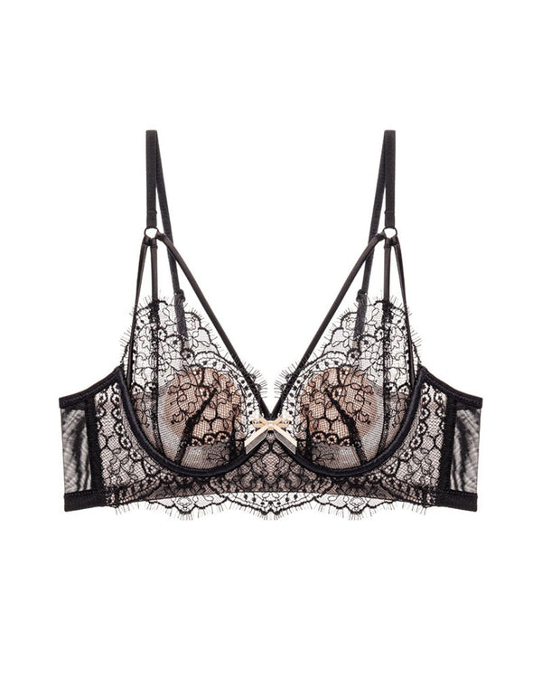 Curvvvy™ French Eyelash Lace Wireless Push-Up Bra