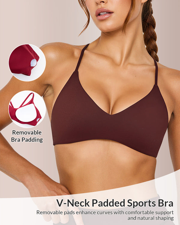 Curvvvy™ Y-Back Ring Detail Sports Bra With Removable Pads