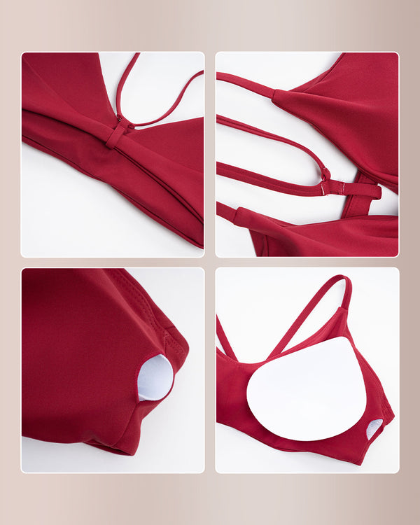 Curvvvy™ Y-Back Ring Detail Sports Bra With Removable Pads