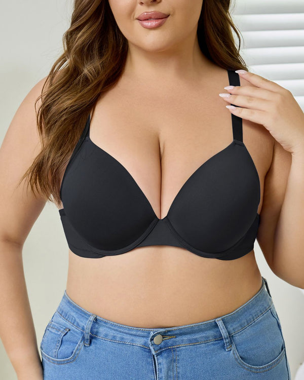 Curvvvy™ Plus Size Push-Up Full Coverage Support Bra
