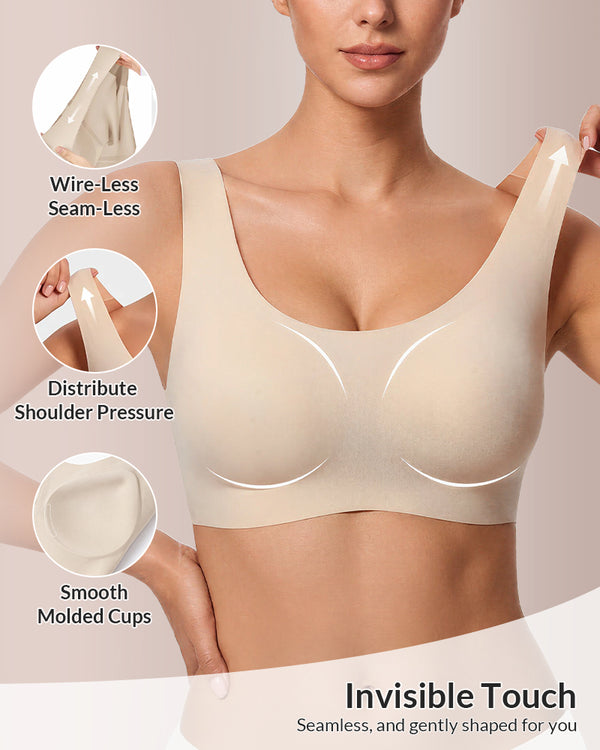 Curvvvy™ Reggiseno Senza Ferretto Jelly Dot Senza Cuciture – Morbido e Comodo