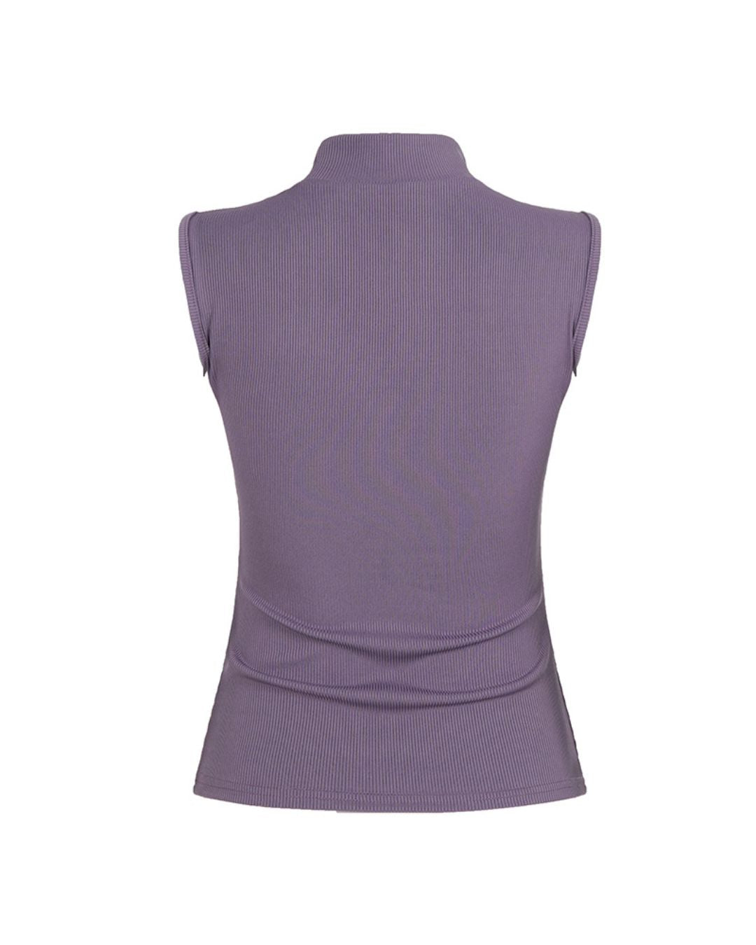 Curvvvy™ Swallow Mock Neck Sleeveless Knit Top