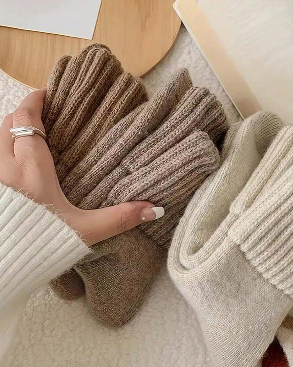 Curvvvy™ Thermal Thick Terry Lined Blend Crew Socks