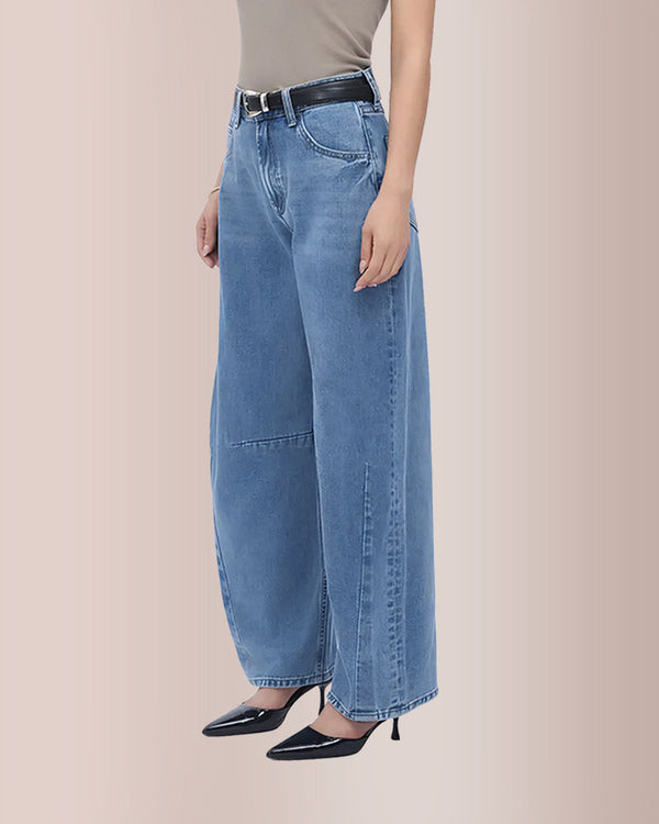 Curvvvy® High Waist Baggy Barrel Leg Jeans Curvvvy-US