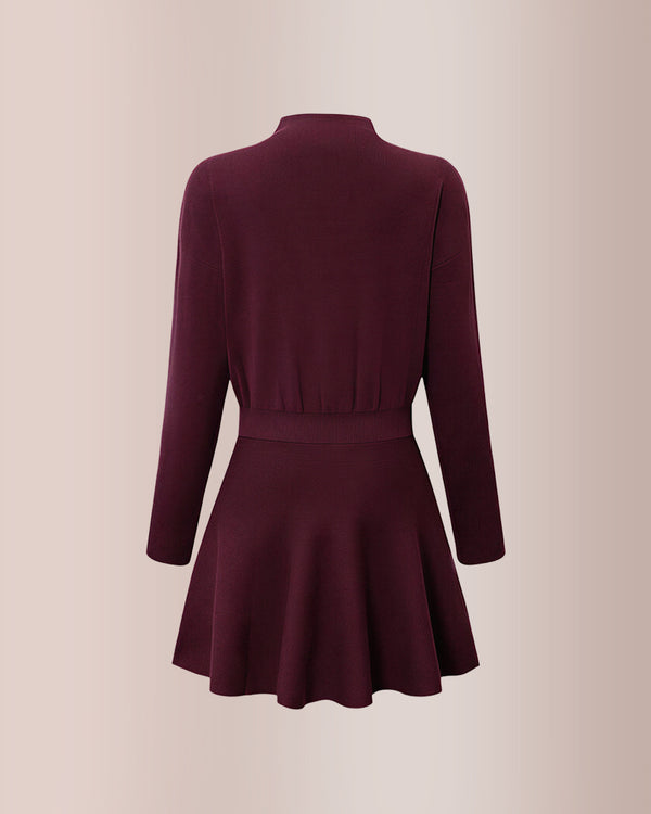 Curvvvy® Women's Casual Mock Neck Sweater Dress
