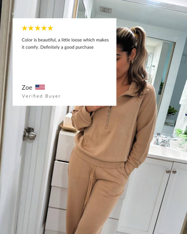 Curvvvy® Women's Casual 2-Piece Sweatsuit Set