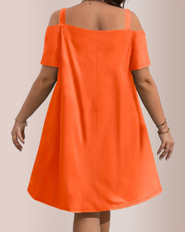 Curvvvy® Plus Size Summer Elegant And Comfortable Solid-Color Dress