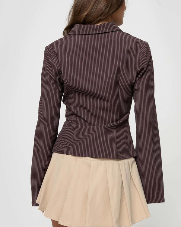 Curvvvy® Princess Polly Anni fitted flare sleeve shirt