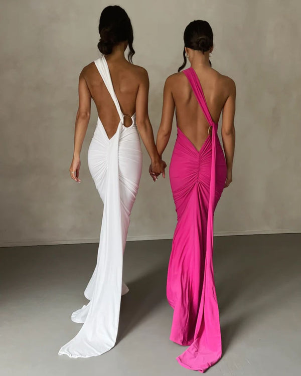 Curvvvy® Garze Backless Rose Maxi Dress