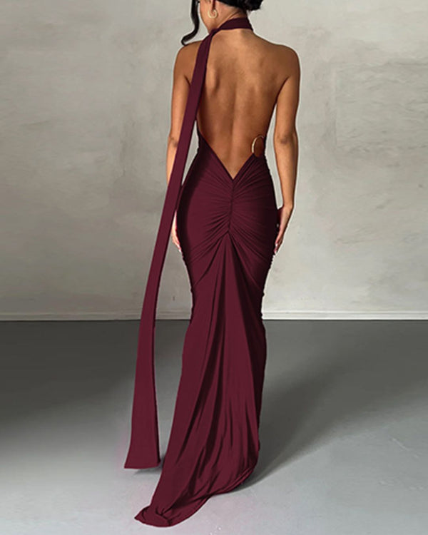 Curvvvy® Garze Backless Maxi Dress