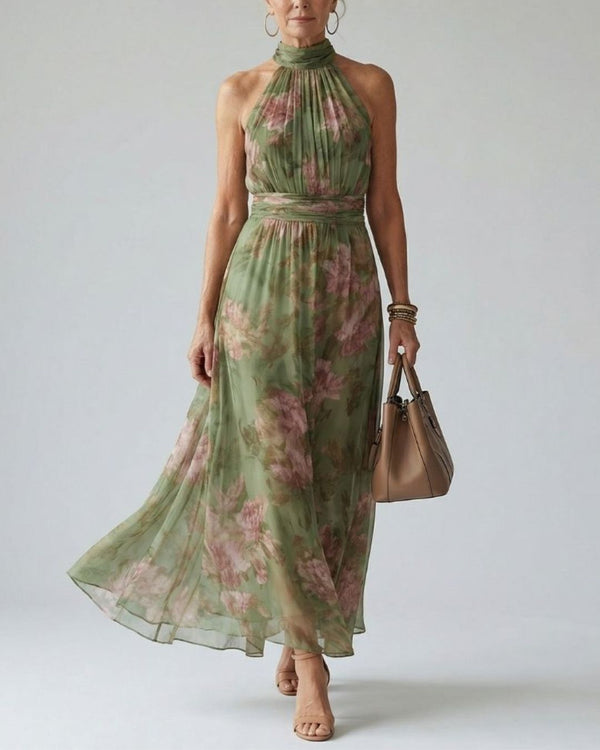 Curvvvy® Gathered Halter Midi Dress