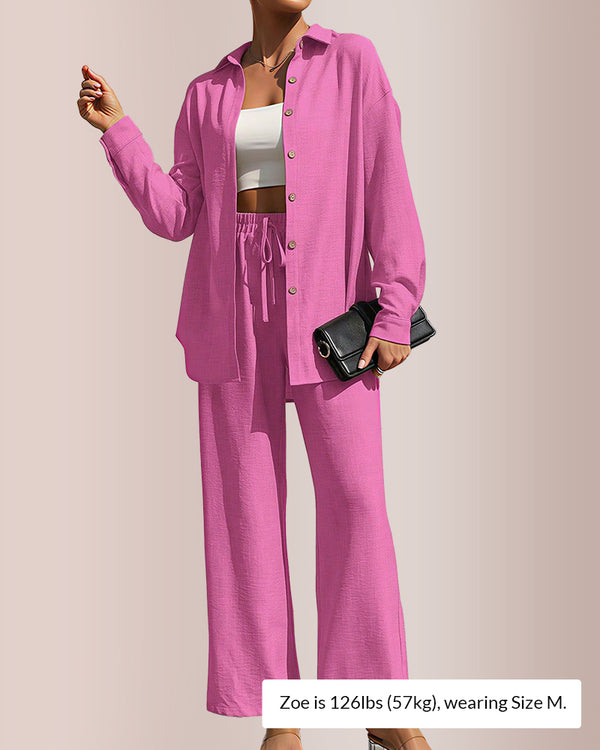 Curvvvy® Casual 2-Piece Blend Shirt & Pants Set
