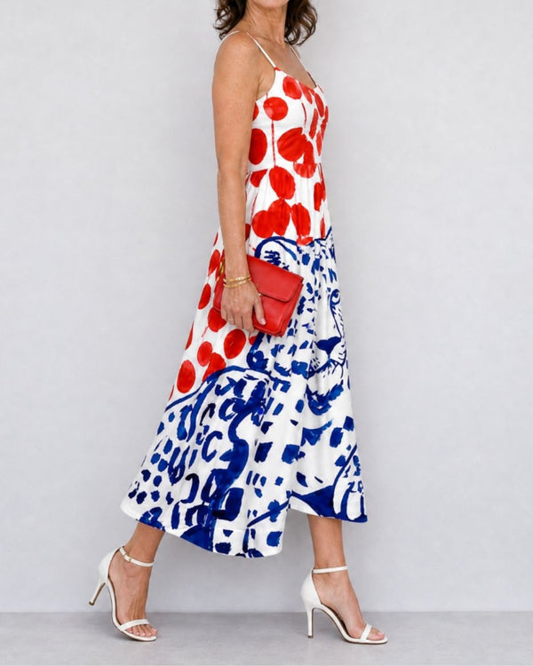 Curvvvy™ Leopard Graphic Print Midi Dress