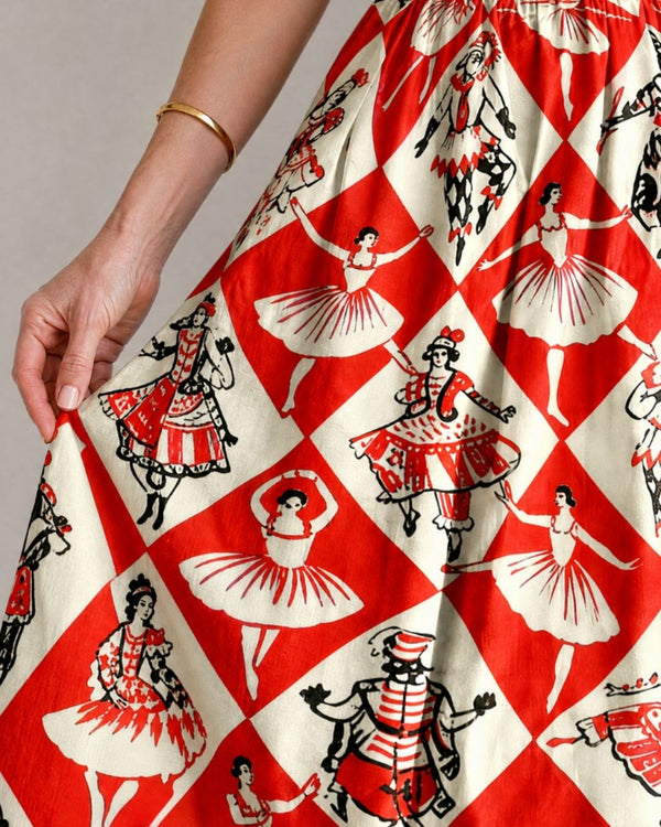 Curvvvy™ Diamond Print Sleeveless Midi Dress