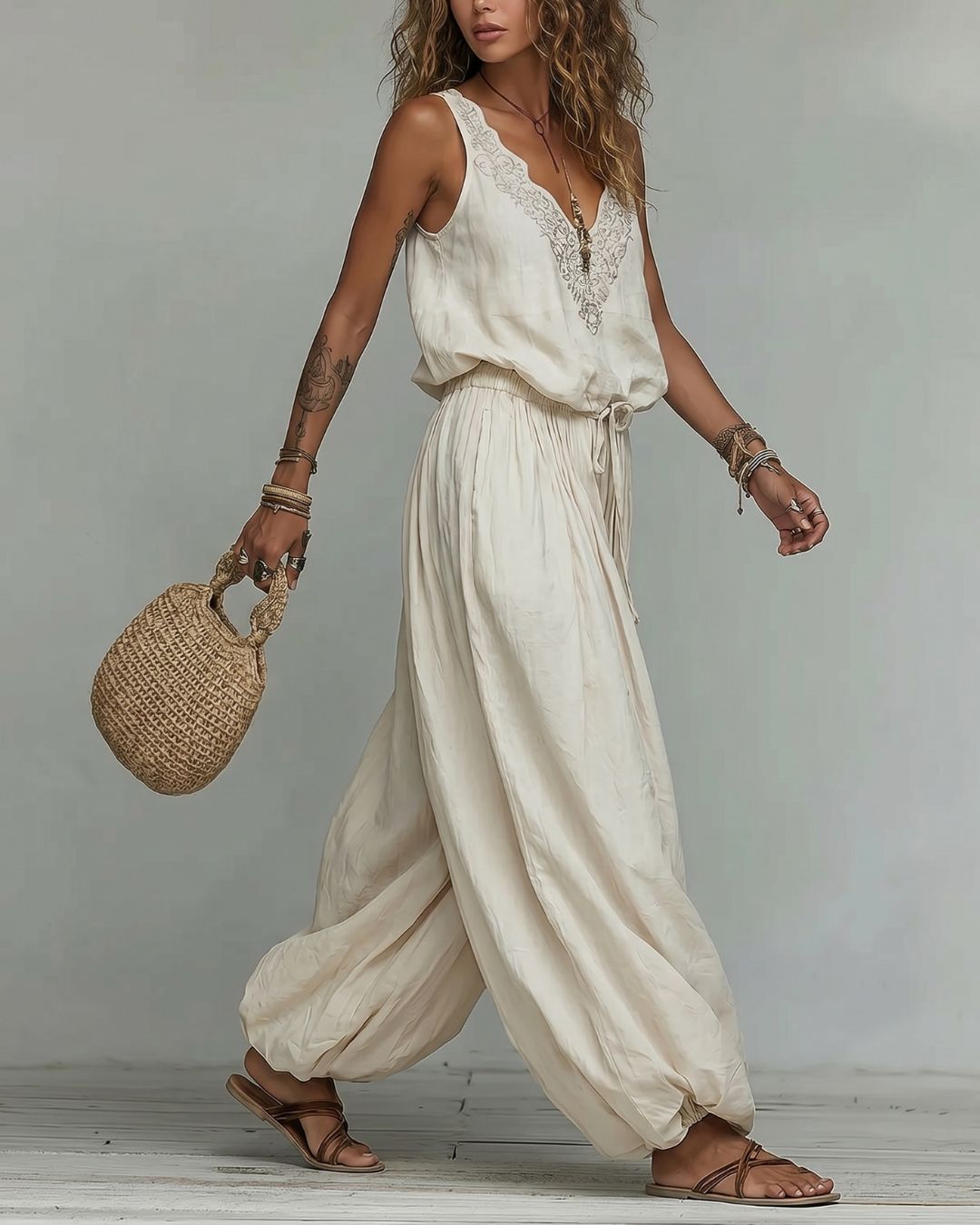 Curvvvy® Dawn - Two-Piece Lace Boho Outfit Set