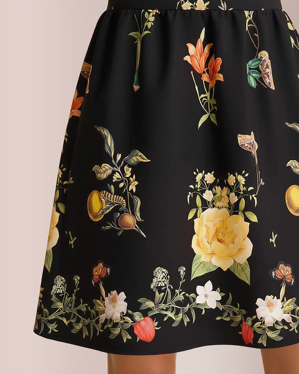 Curvvvy® Bloom Botanical Print Spaghetti Strap Mini Dress