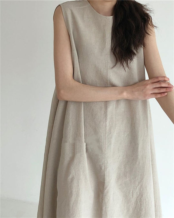 Curvvvy™ Chic Loose Fit Tank Dress Sleeveless Maxi Dresses