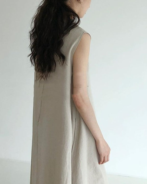 Curvvvy™ Chic Loose Fit Tank Dress Sleeveless Maxi Dresses