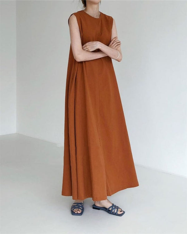 Curvvvy™ Chic Loose Fit Tank Dress Sleeveless Maxi Dresses