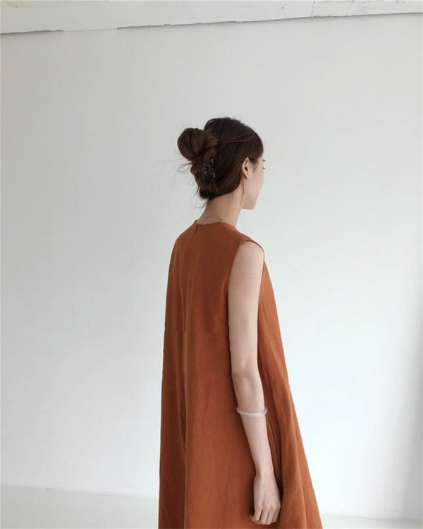 Curvvvy™ Chic Loose Fit Tank Dress Sleeveless Maxi Dresses