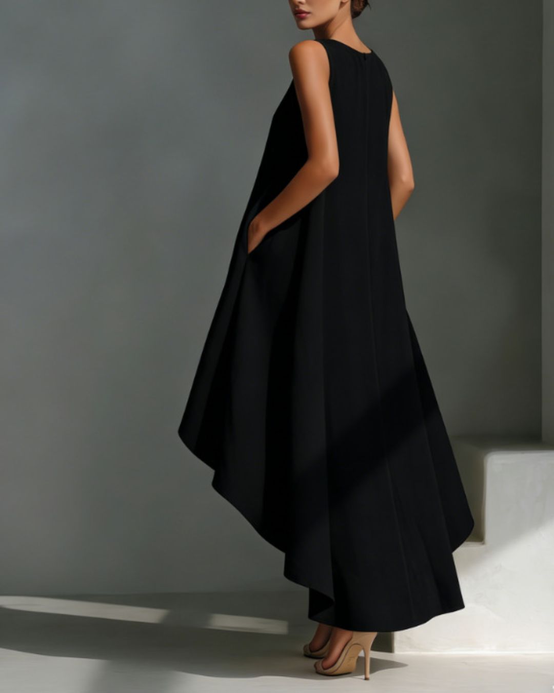 Curvvvy™ Sleeveless Round Neck Irregular Casual Midi Dress