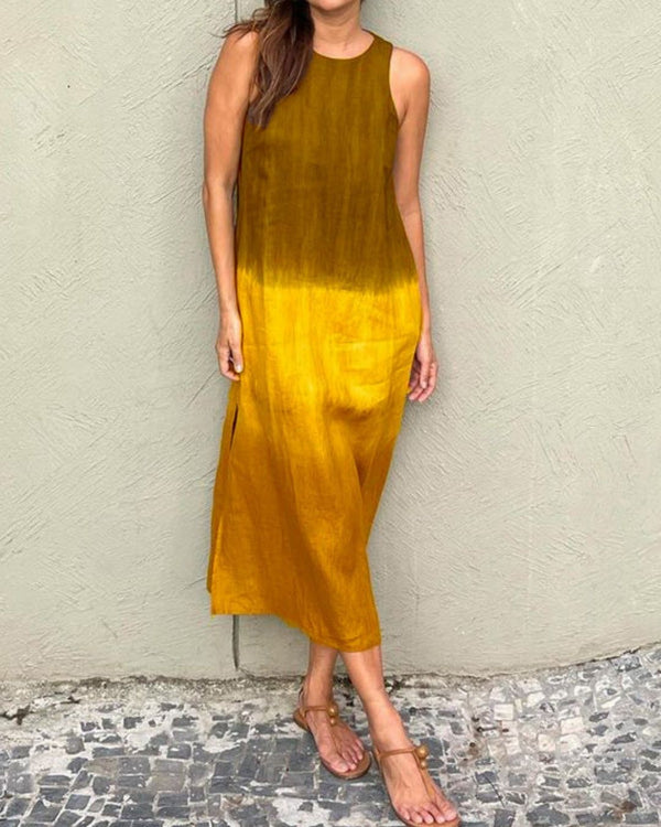Curvvvy™ Sleeveless Gradient Tank Midi Dress