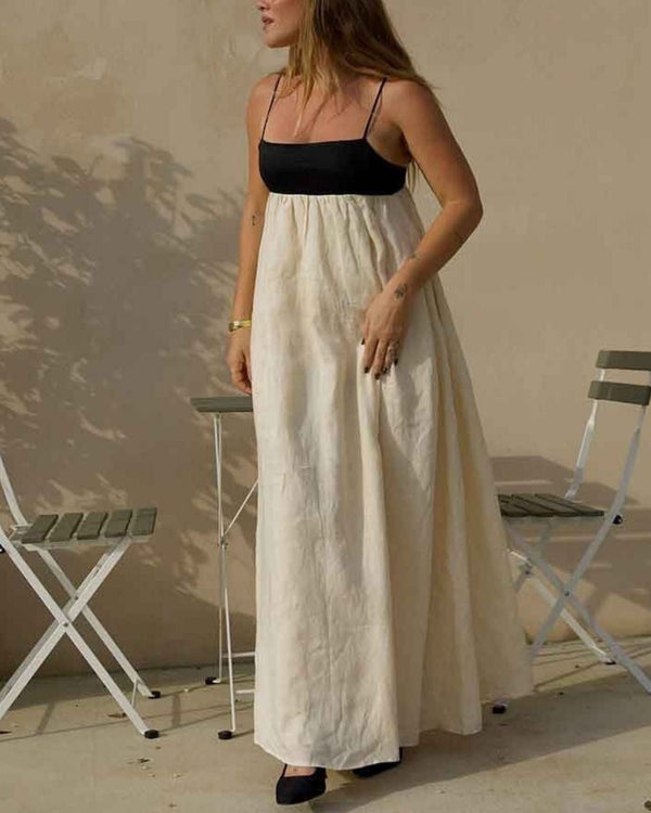 Curvvvy™ White Contrast Maxi Dress