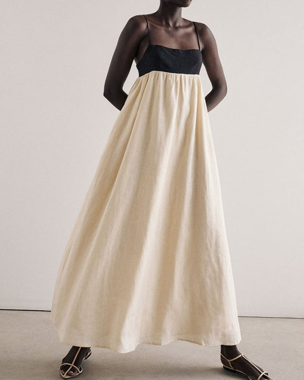 Curvvvy™ White Contrast Maxi Dress