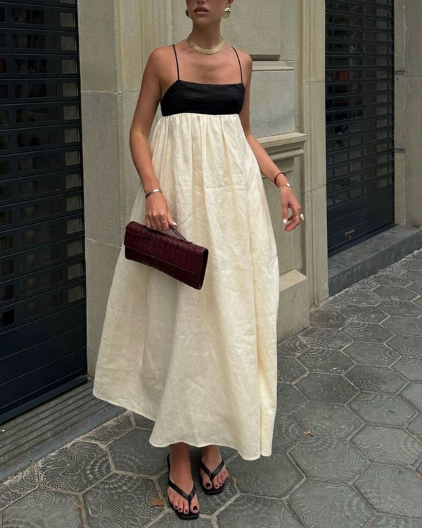 Curvvvy™ White Contrast Maxi Dress