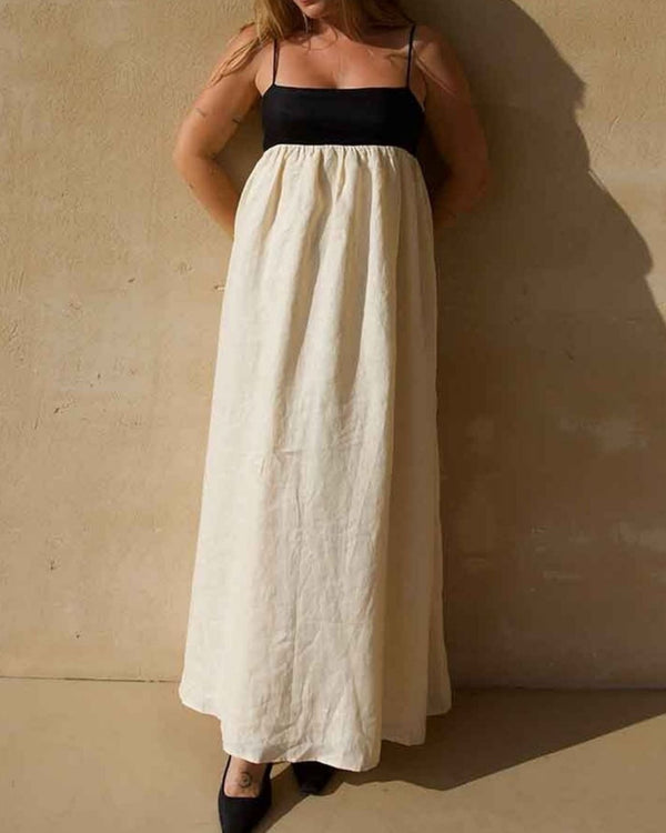 Curvvvy™ White Contrast Maxi Dress