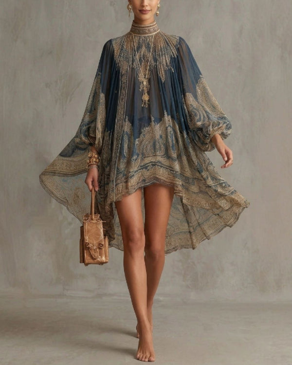 Curvvvy™ Regal Manor High-Low Chiffon Dress