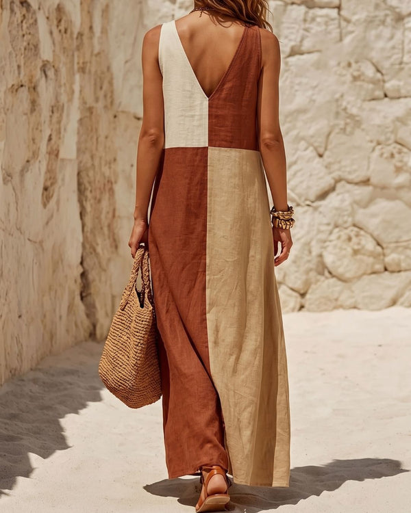 Curvvvy™ Sun Geometric Patchwork Dress