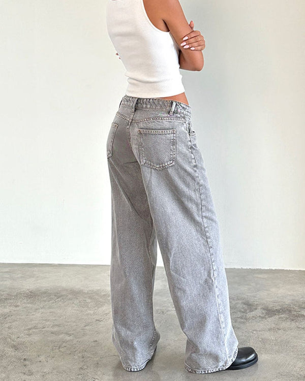 Curvvvy™ Wash Multi Mid Rise Straight Leg Jeans